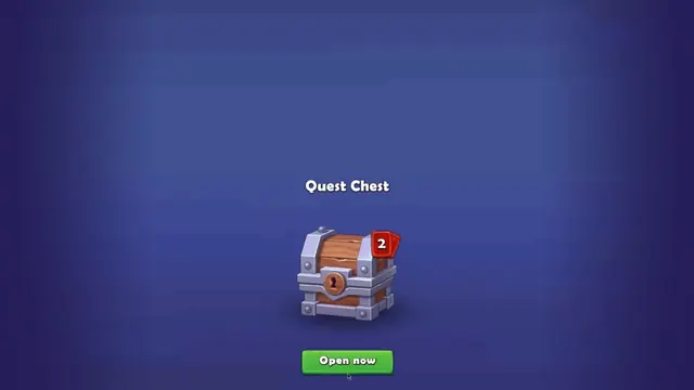 A Nudus Quest Chest with an Open now button